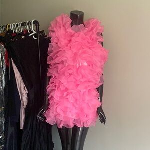 New with tags pink ruffle mini Akira dress size S